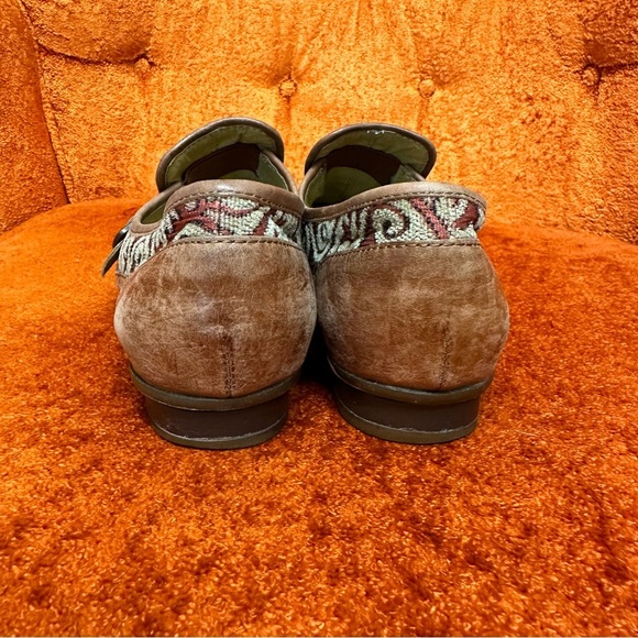 Leather casual slip on with woven tapestry and leather upper F Troop Size 7.5 - Picture 8 of 10